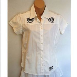 Harley Davidson Shirt Button Down Short Sleeve
